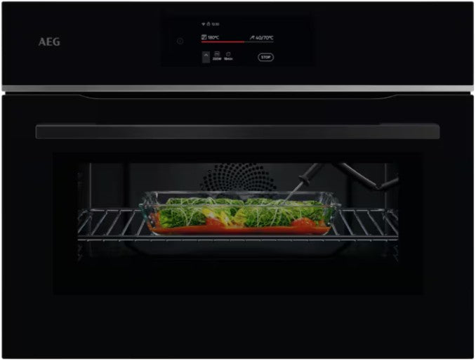 AEG MEAL ASSIST BUILT IN COMBI BLACK | TK8NK721B