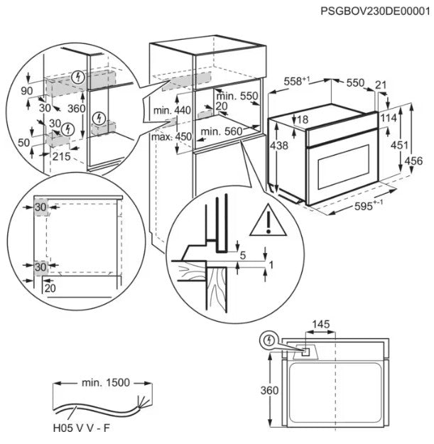 AEG MEAL ASSIST BUILT IN COMBI BLACK | TK8NK721B