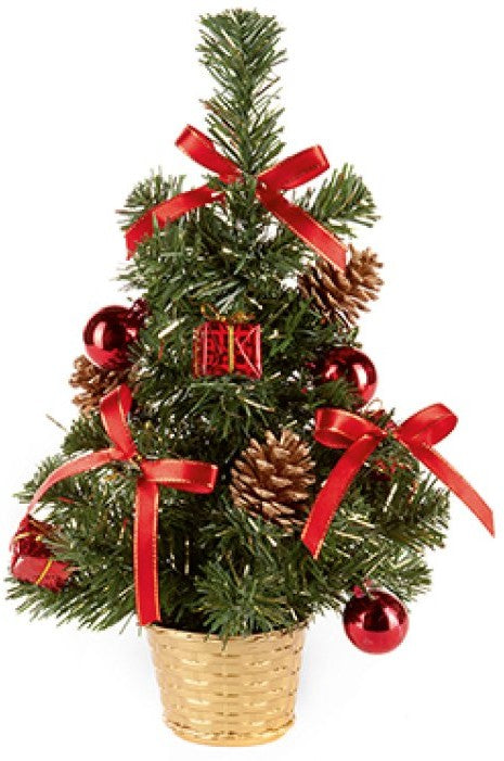 30CM RED DRESSED TREE | TRD139604