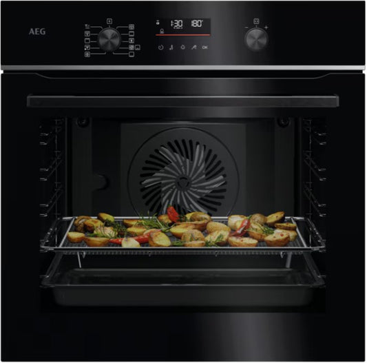 AEG 6000 SERIES BUILT IN SINGLE PYROLYTIC OVEN BLK | TS6PB521AB