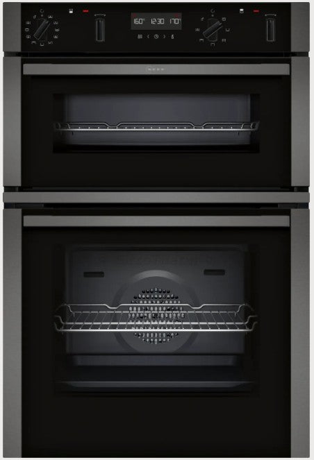 NEFF BUILT IN DOUBLE OVEN PYROLYTIC BLACK-GRAPHITE | U2ACH7AG7B