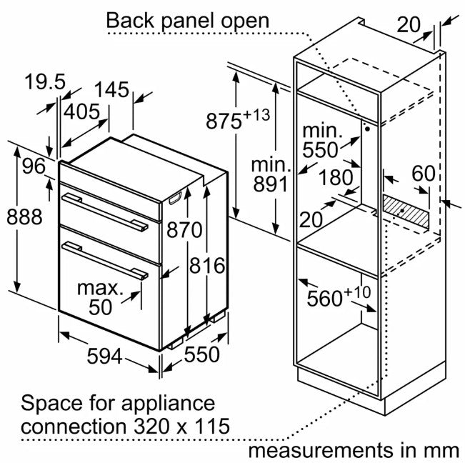 NEFF BUILT IN DOUBLE OVEN PYROLYTIC BLACK-GRAPHITE | U2ACH7AG7B