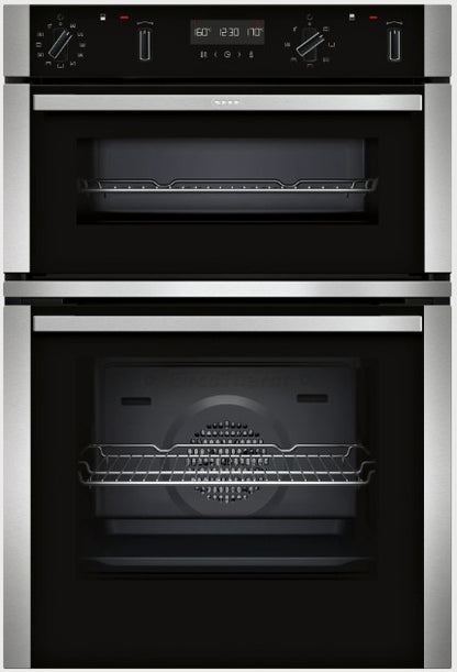 NEFF BUILT IN DOUBLE OVEN ST STEEL | U2ACH7AN7B