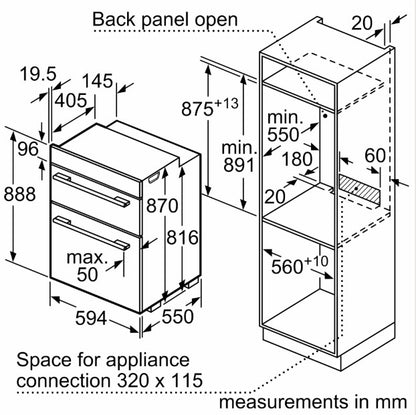 NEFF BUILT IN DOUBLE OVEN ST STEEL | U2ACH7AN7B