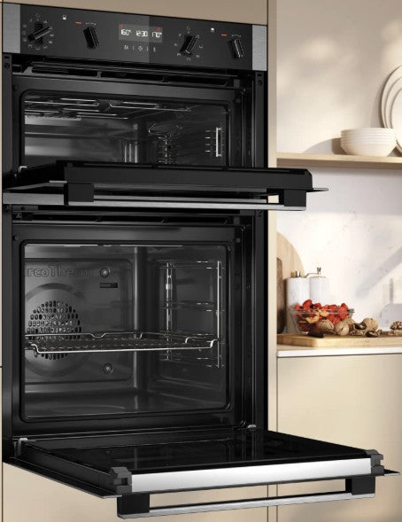 NEFF BUILT IN DOUBLE OVEN ST STEEL | U2ACH7AN7B