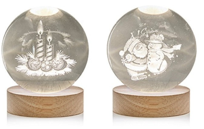 8CM USB LIT 3D ETCHED GLASS BALL  | UB261155WW