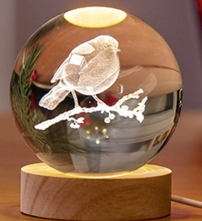 8CM USB LIT 3D ETCHED GLASS BALL | UB261650