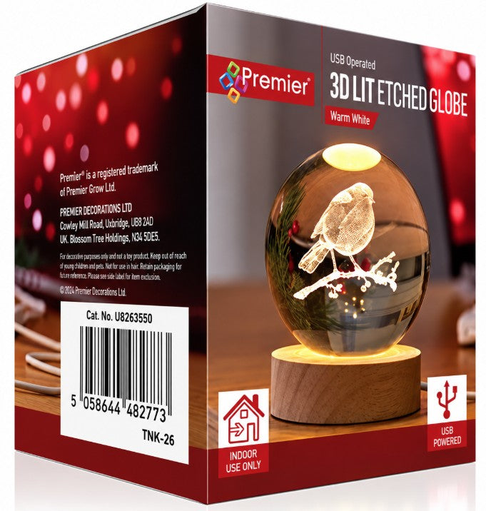 8CM USB LIT 3D ETCHED GLASS BALL | UB261650