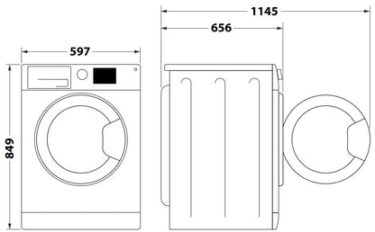 WHIRLPOOL 9KG HEATPUMP DRYER A+++ GUNMETAL | W6D94SBUK