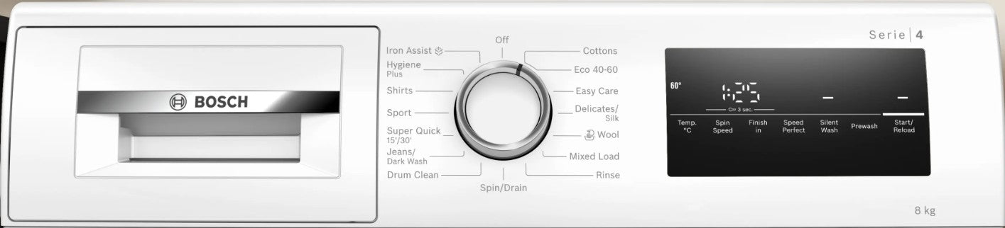 BOSCH SERIES-4 8KG 1400RPM WASHING MACHINE A RATED | WAN28254GB