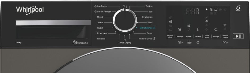 WHIRLPOOL 10KG HEAT PUMP DRYER C ENERGY GREY | WDH10W7MGIRE