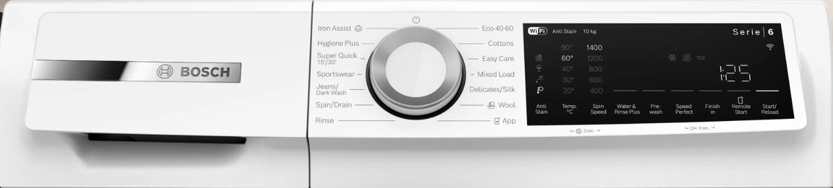 BOSCH SERIES-6 10KG 1400RPM WASHING MACHINE WHITE | WGJ25400GB
