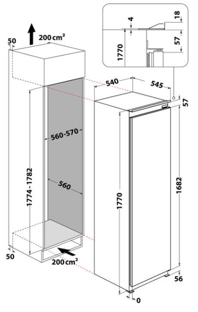 WHIRLPOOL TALL INTEGRATED FREEZER | WHSD18F023C1