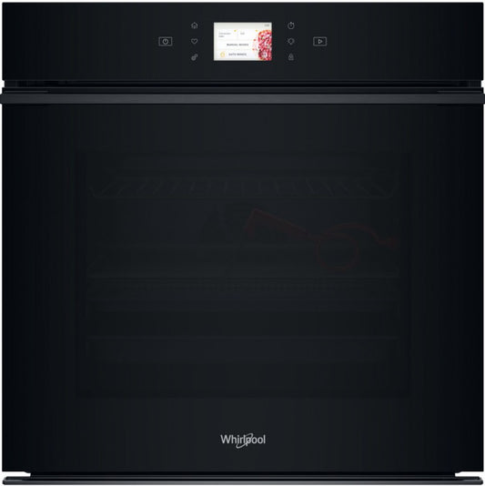 WHIRLPOOL W7 BUILT IN SINGLE PYROLYTIC OVEN BLACK | WOI98FPT2SBA