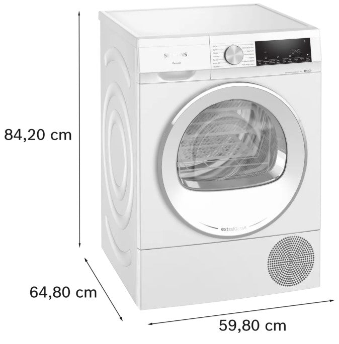 SIEMENS IQ500 9KG HEAT PUMP TUMBLE DRYER A++ WHITE | WQ45G2D9IE