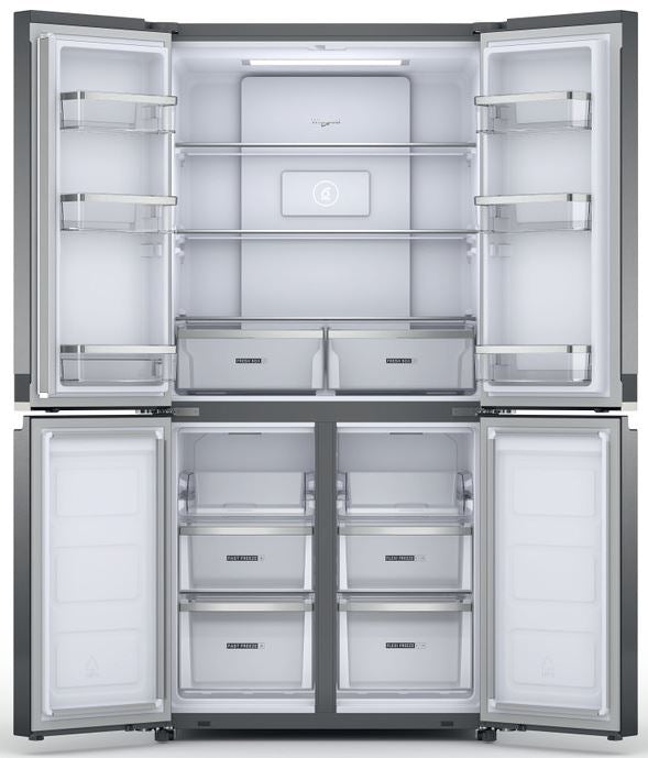 WHIRLPOOL 90CM 4 DOOR AMERICAN FRIDGE FREEZER SS | WQ9B2LG