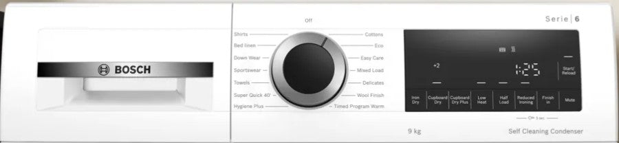 BOSCH 9KG HEAT PUMP CONDENSER DRYER WHITE  | WQG24500GB