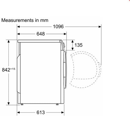 BOSCH 9KG HEAT PUMP CONDENSER DRYER WHITE  | WQG24500GB