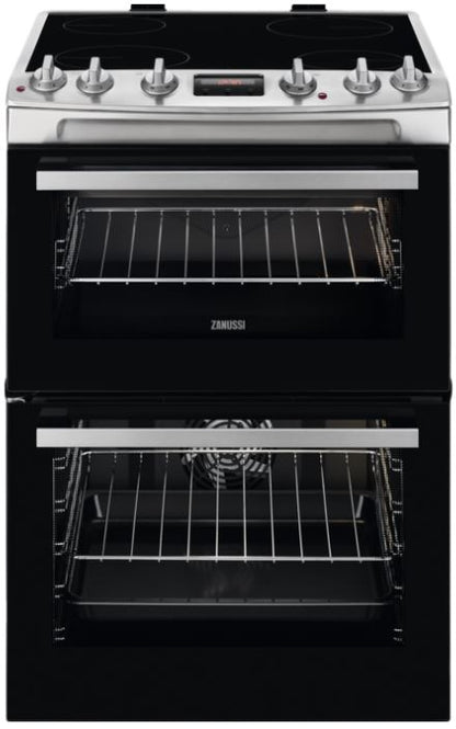 ZANUSSI 60CM FREESTANDING  CERAMIC COOKER SS  | ZCV66250XA