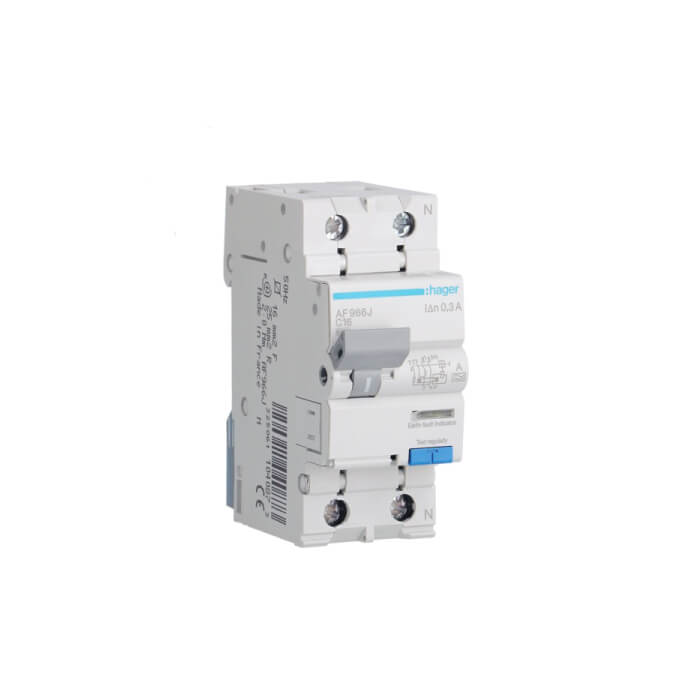 HAGER 16AMP 300MA RCBO C CURVE | AF966J – Dwyers Electrical
